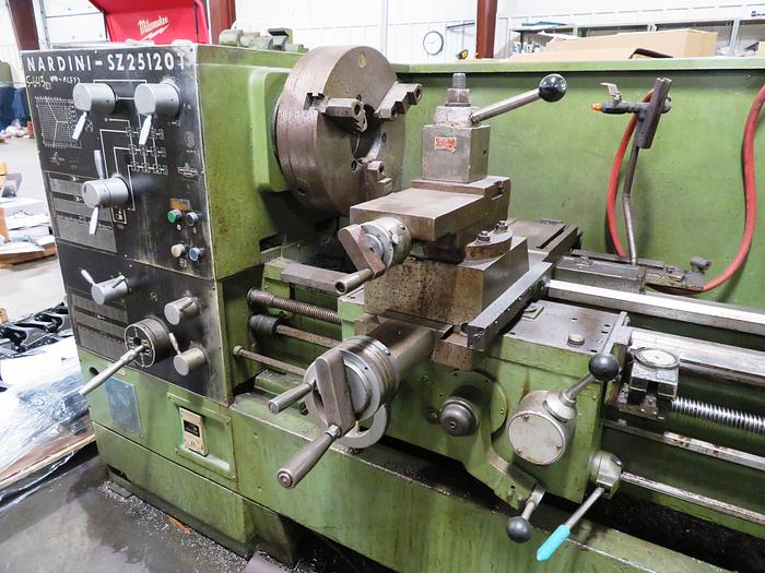 Used Nardini SZ25120T 25" x 120" Gap Bed Engine Lathe