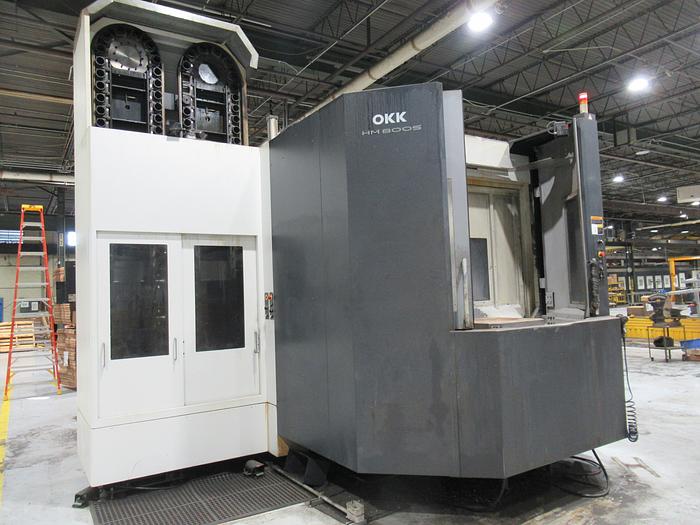 Used 2012 OKK HM8000S 4-Axis High Speed CNC Horizontal Machining Center