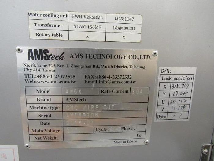 Used 2016 AMS AW6X CNC Wire EDM