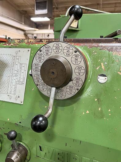 Used Weipert 34" x 325" Large Capacity Engine Lathe