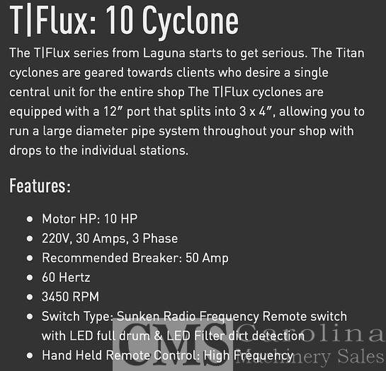 Used 2020 Laguna TFLUX 10 Dust Collector