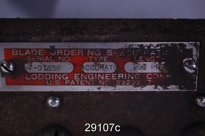 Used Loading Engineers Accumate Doctor Blade, Scoop Type, 127" Face #29107