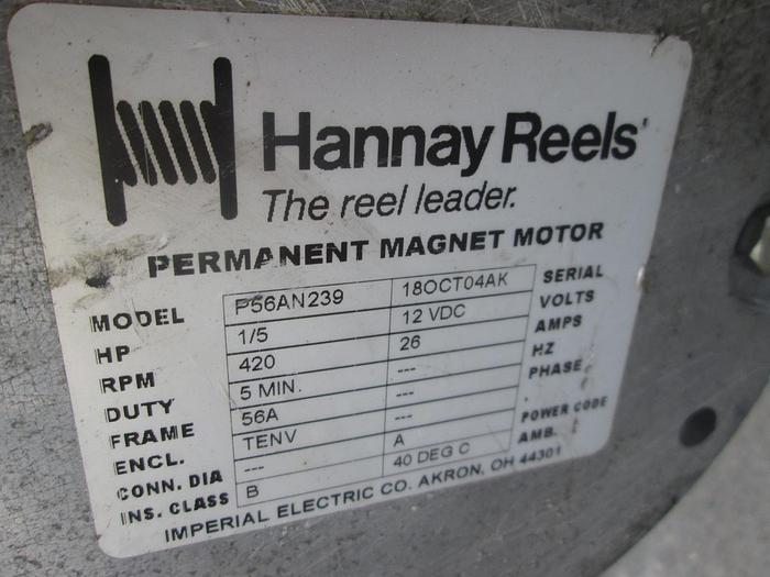Used Hanney Reel Jaws of Life 100' Hydraulic Hose Reel With Motor