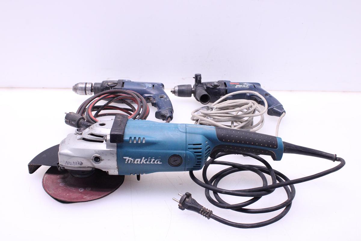 Usado Juego Taladros Bosch GBM 13-2 + Amoladora Makita GA9020S