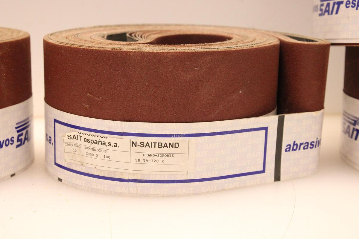 Usado Lote Abrasivos SAIT N-SAITBRAND 2450x100 mm - 6 Paquetes