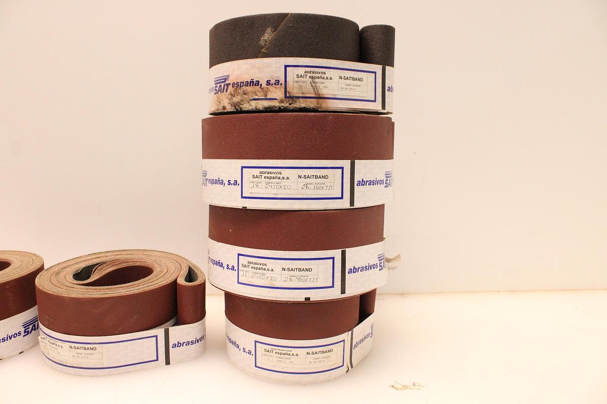Usado Lote Abrasivos SAIT N-SAITBRAND 2450x100 mm - 6 Paquetes