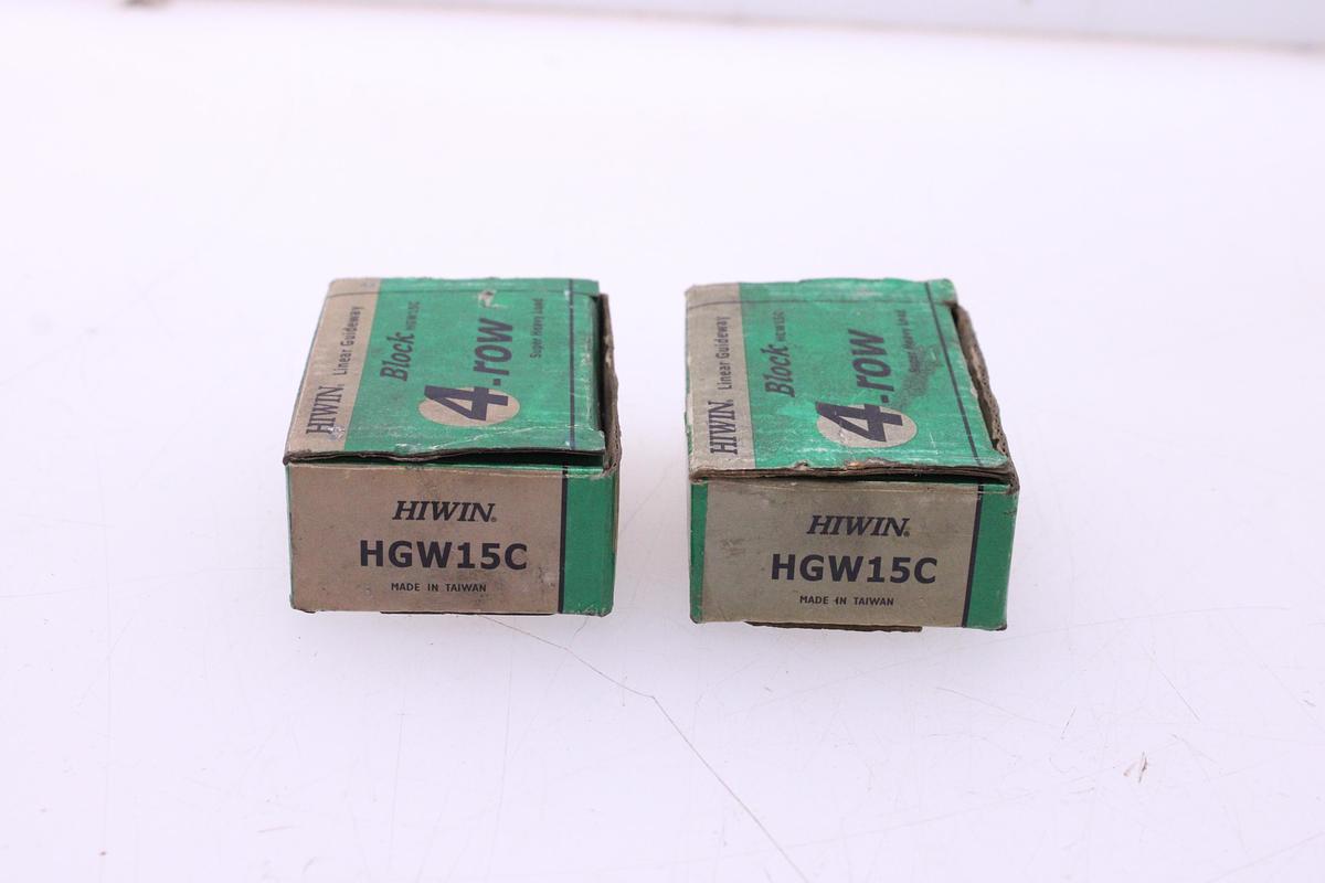 Usado Patín Lineal HIWIN HGW15C - 2 Unidades