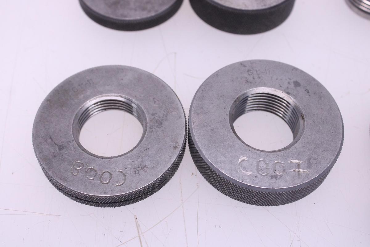 Usado Lote Calibres de Anillo Rosca + Tapones de Rosca