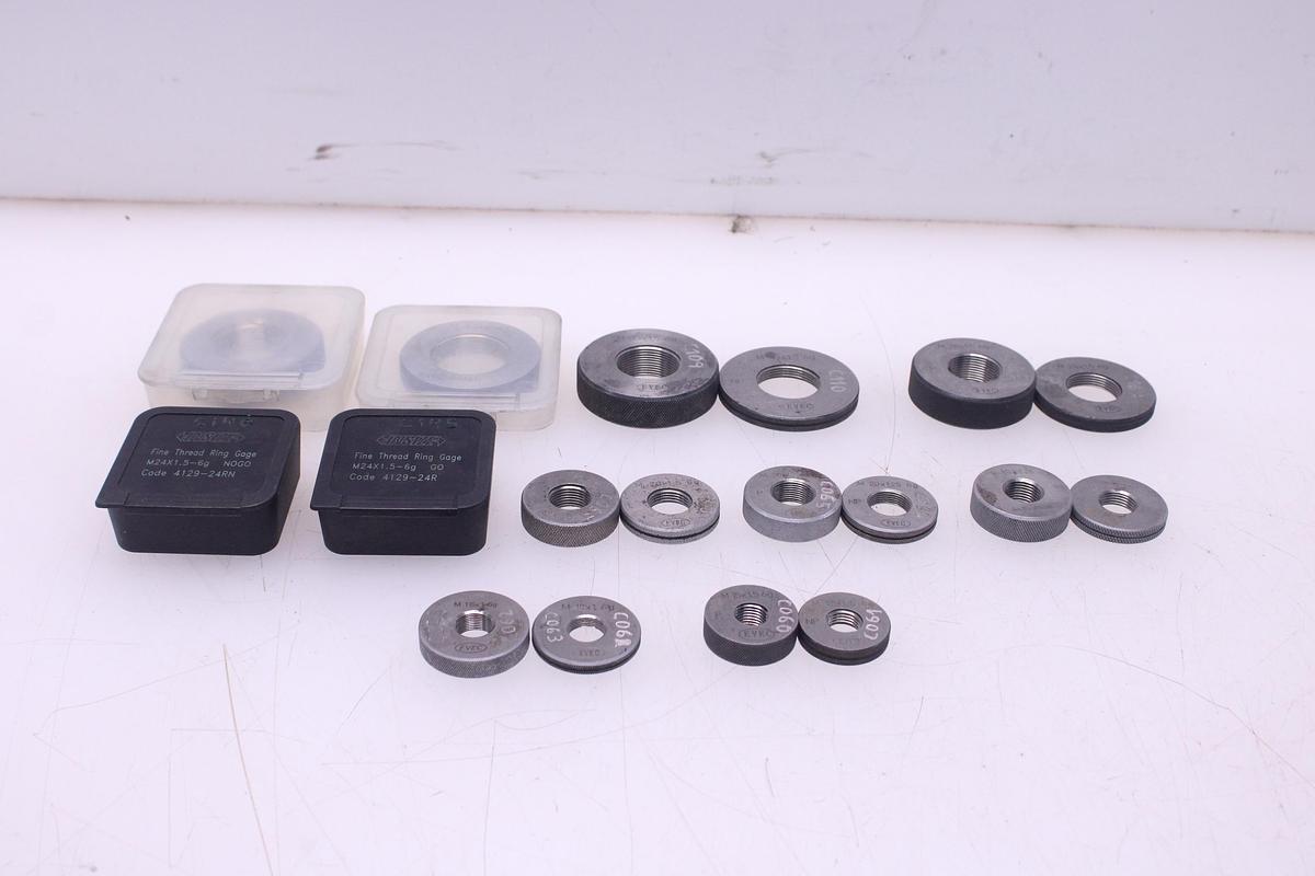 Usado Lote Calibre de Anillo fino Métrico - 18 Unidades