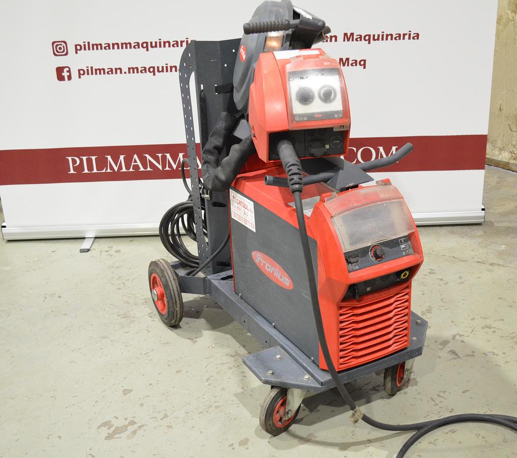 Usado Maquina soldar mig pulsada Fronius TPS 320i con devanadera WF 25i