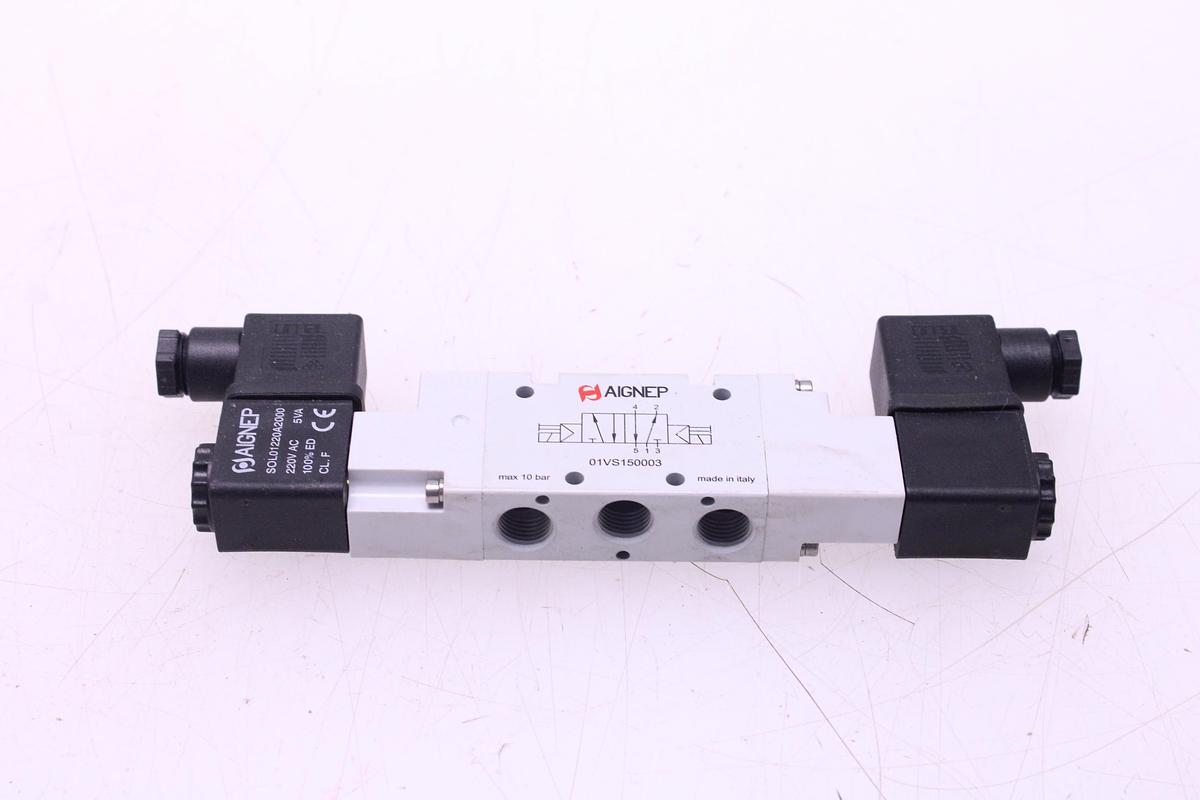 Usado ElectroVálvula Neumatica Biestable AIGNEP 01VS150003 5/2 1/4