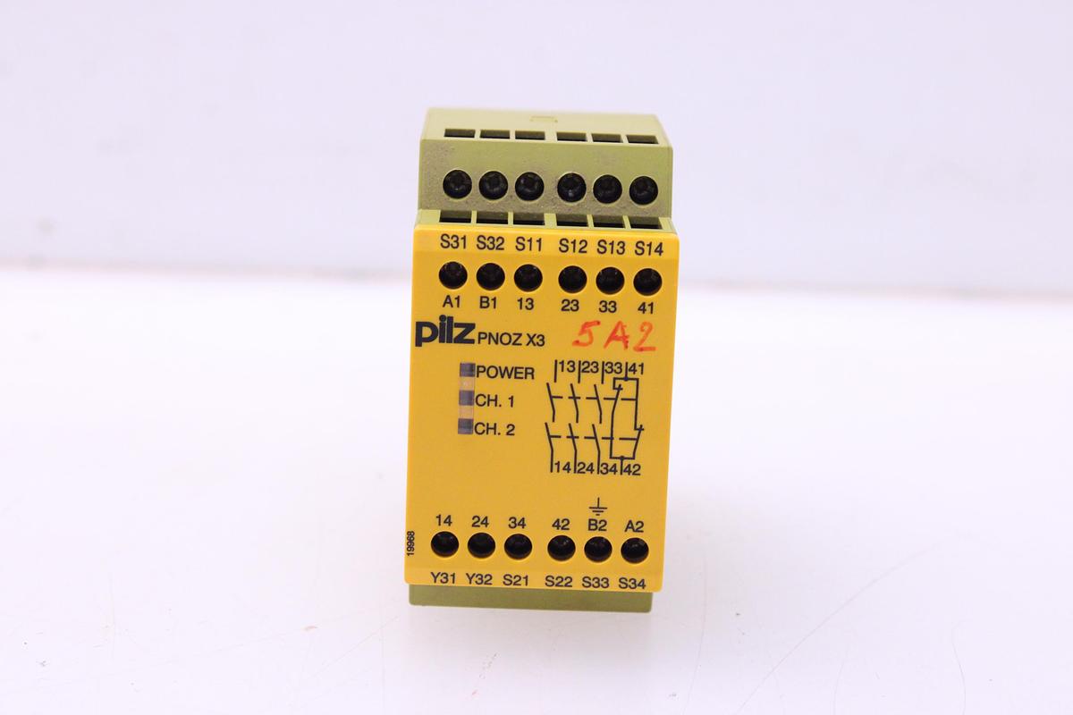 Usado Relé de Seguridad Pilz PNOZ X3 24VAC24VDC 3n/o 1n/c 1so