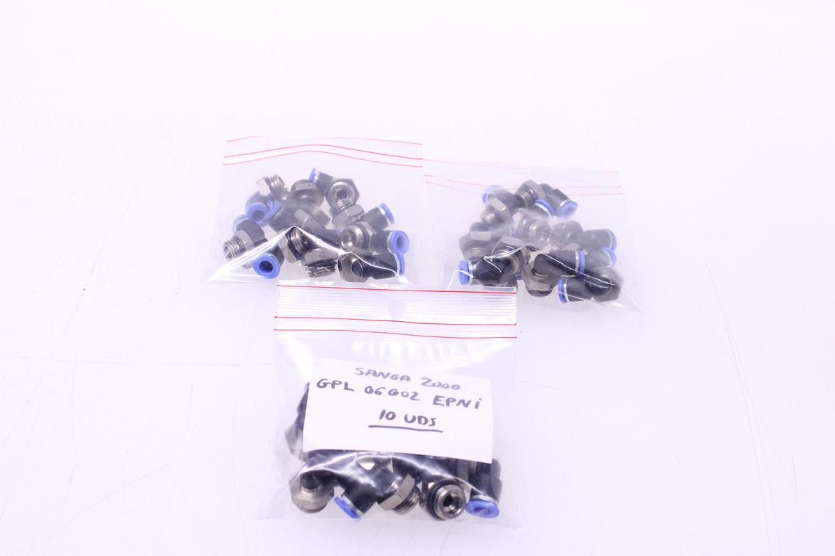 Usado Racores Codo Macho M6 + Rosca 1/4" - 30 Unidades Sang-A GPL 06G02