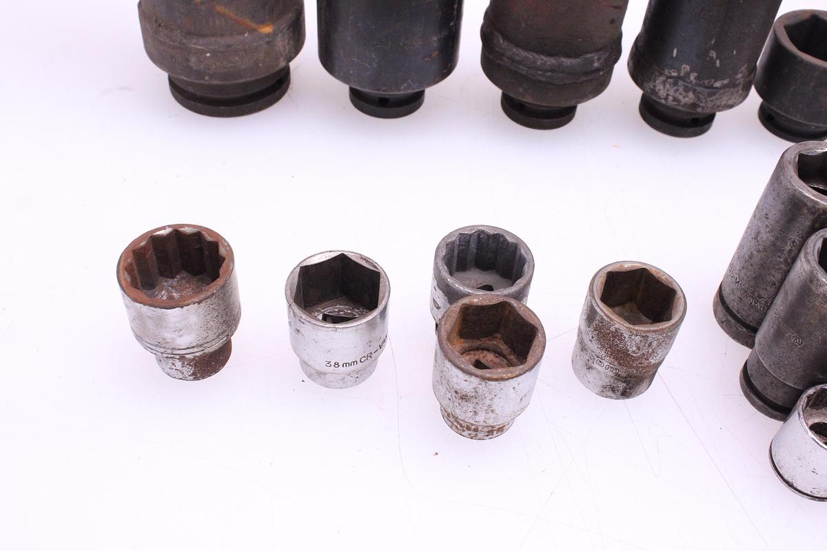 Usado Lote Llaves de Vaso 80mm a 22mm - 35 Unidades