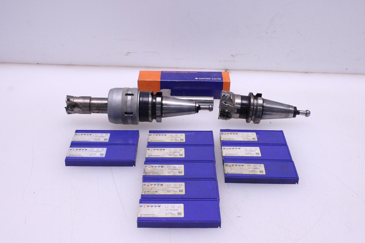 Usado Fresas Con Cono ISO 40 + Plaquitas de Widia AXET / AXMT170508