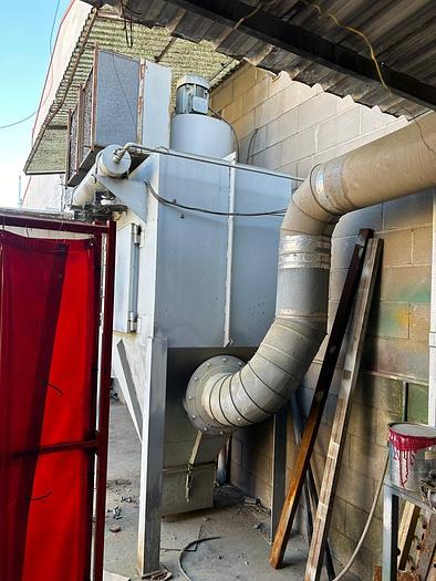 Usado Línea pintura en polvo con cabina y horno secado