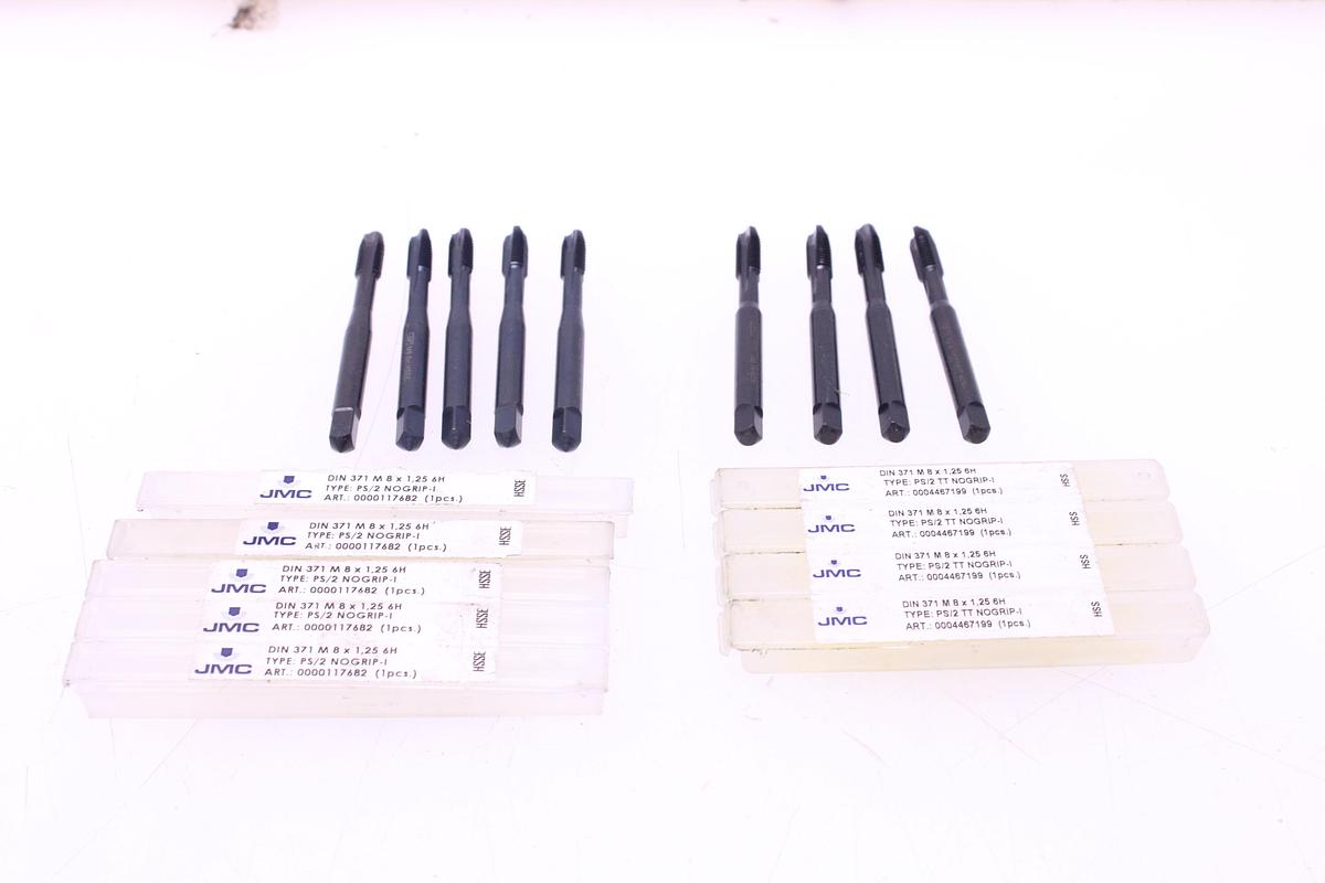 Usado Lote Machos de Roscar JMC DIN 371 M8 x 1,25 - 9 Unidades