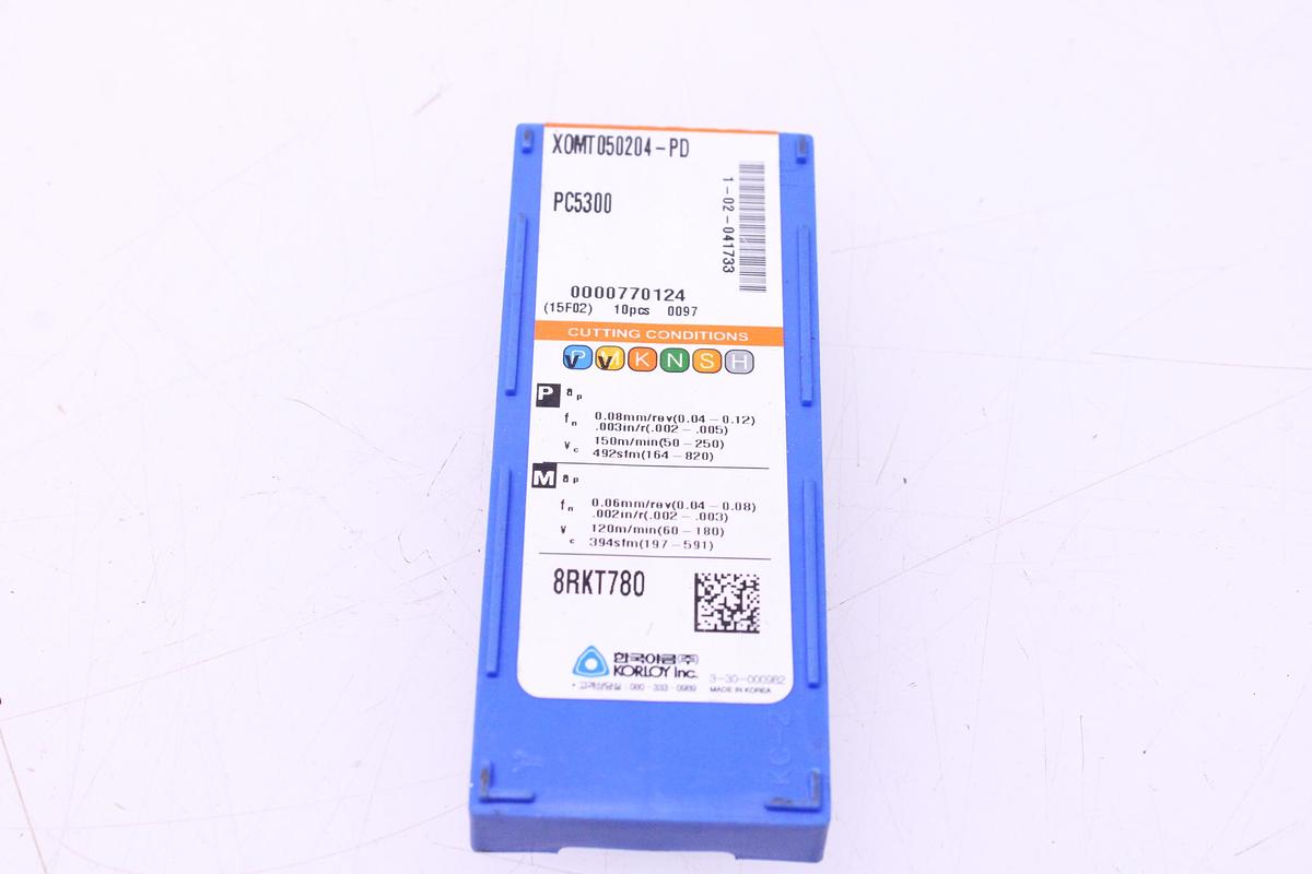 Usado Plaquetas de Widia Korloy XOMT 050204