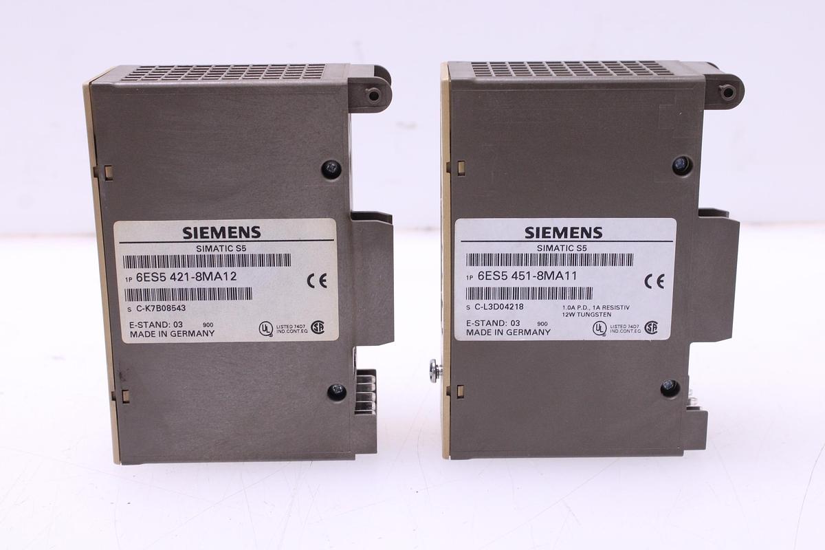 Usado Modulo Entrada/Salida Digital SIEMENS 6ES5421-8MA12 + SIEMENS 6ES5421-8MA11