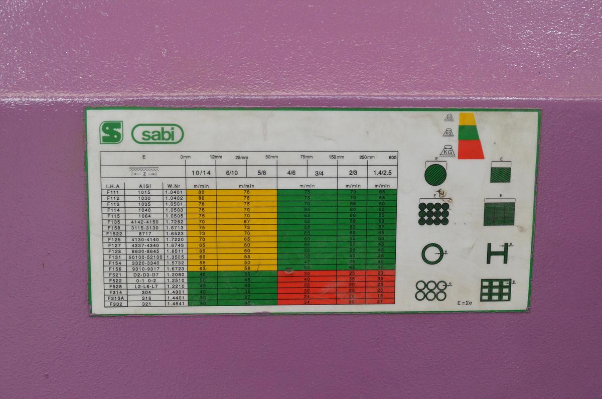 Usado Sierra cinta semi-automatica SABI PBS 320-450