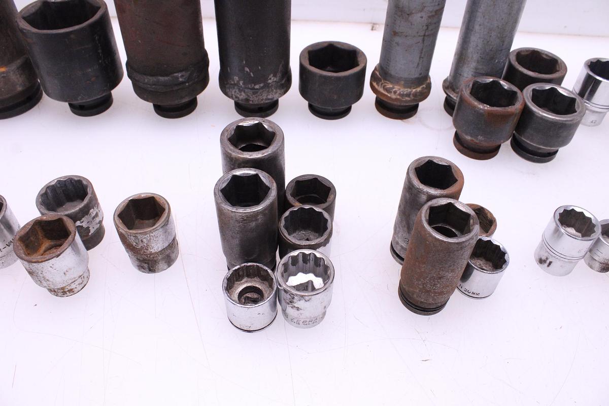 Usado Lote Llaves de Vaso 80mm a 22mm - 35 Unidades