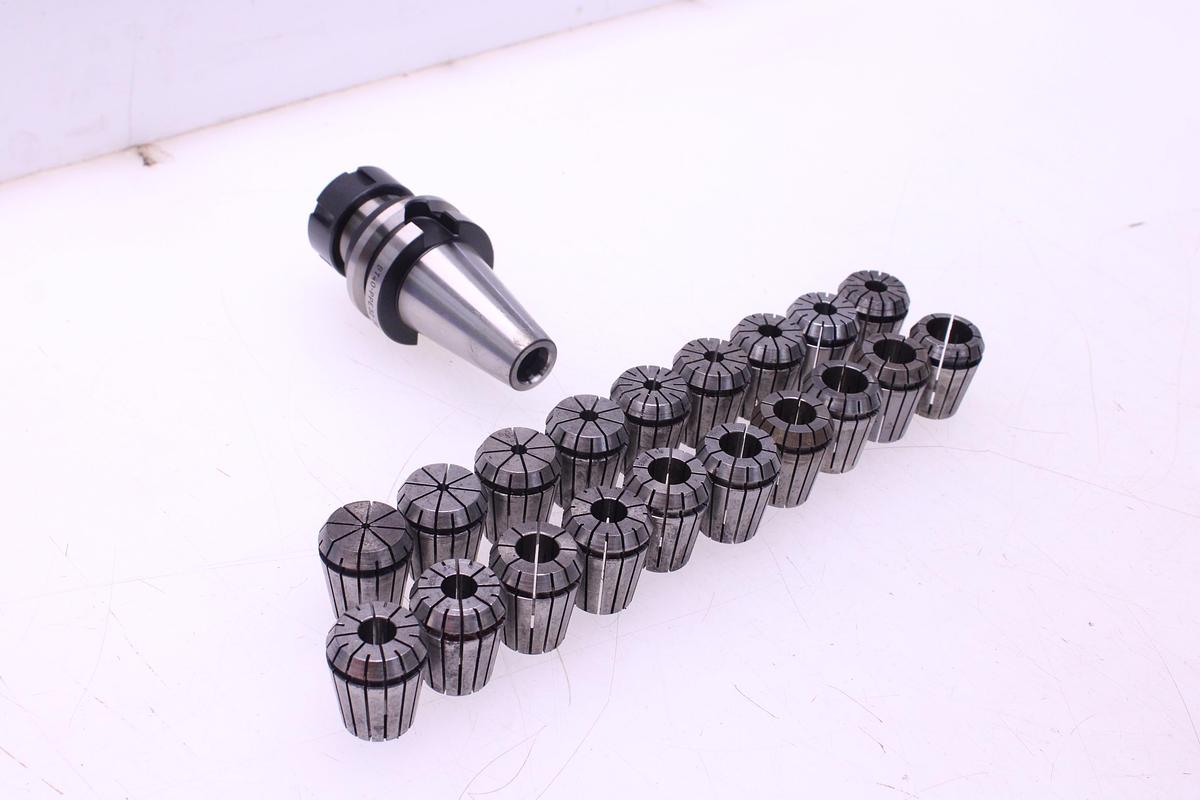 Usado Juego Pinzas Resorte ER32 "19 pcs" + Cono ISO 40 ASTRA