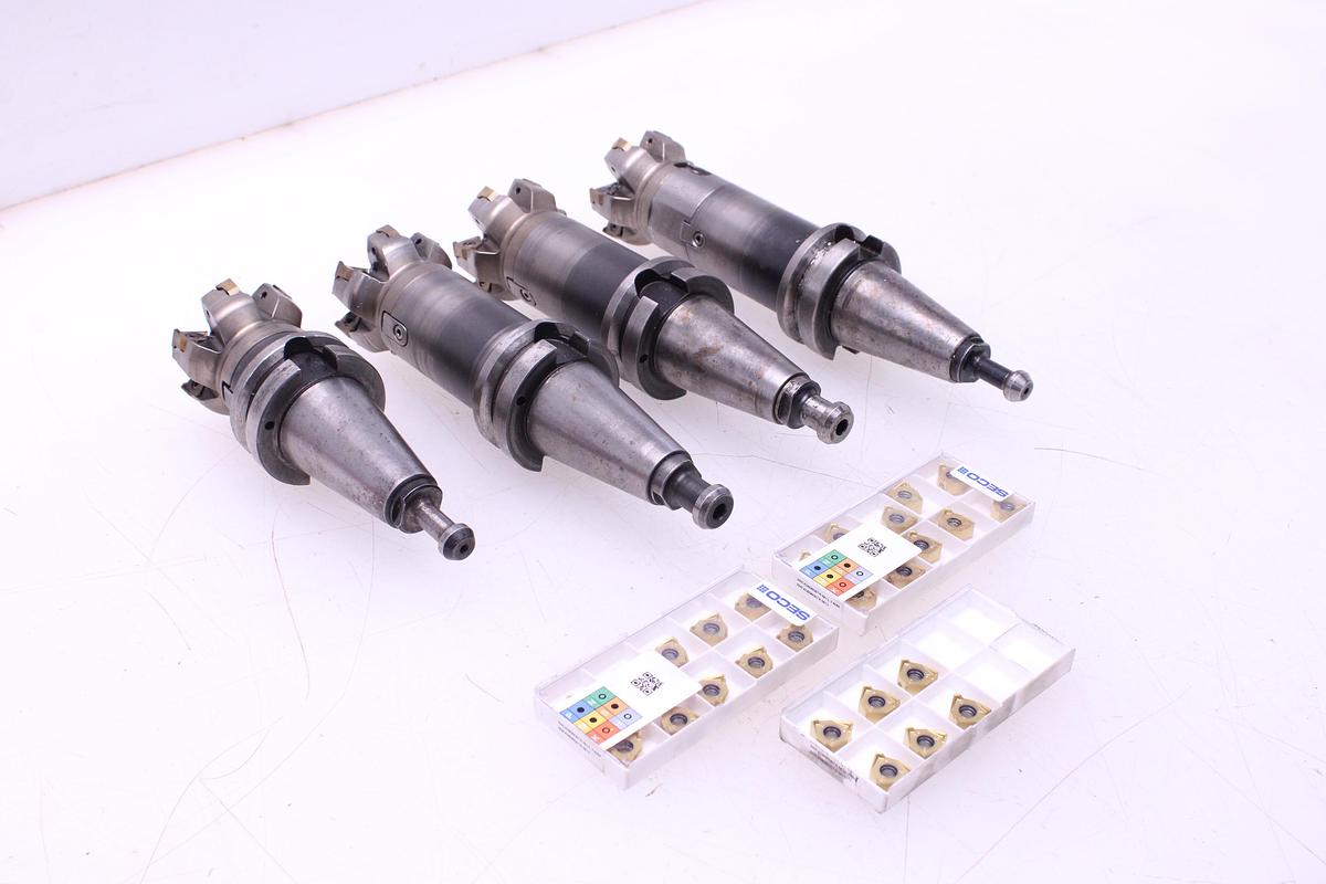Usado Fresas Portaplaquitas Cono ISO40 SECO R220.96-0063-08-6A + Widias XNEX080608TR