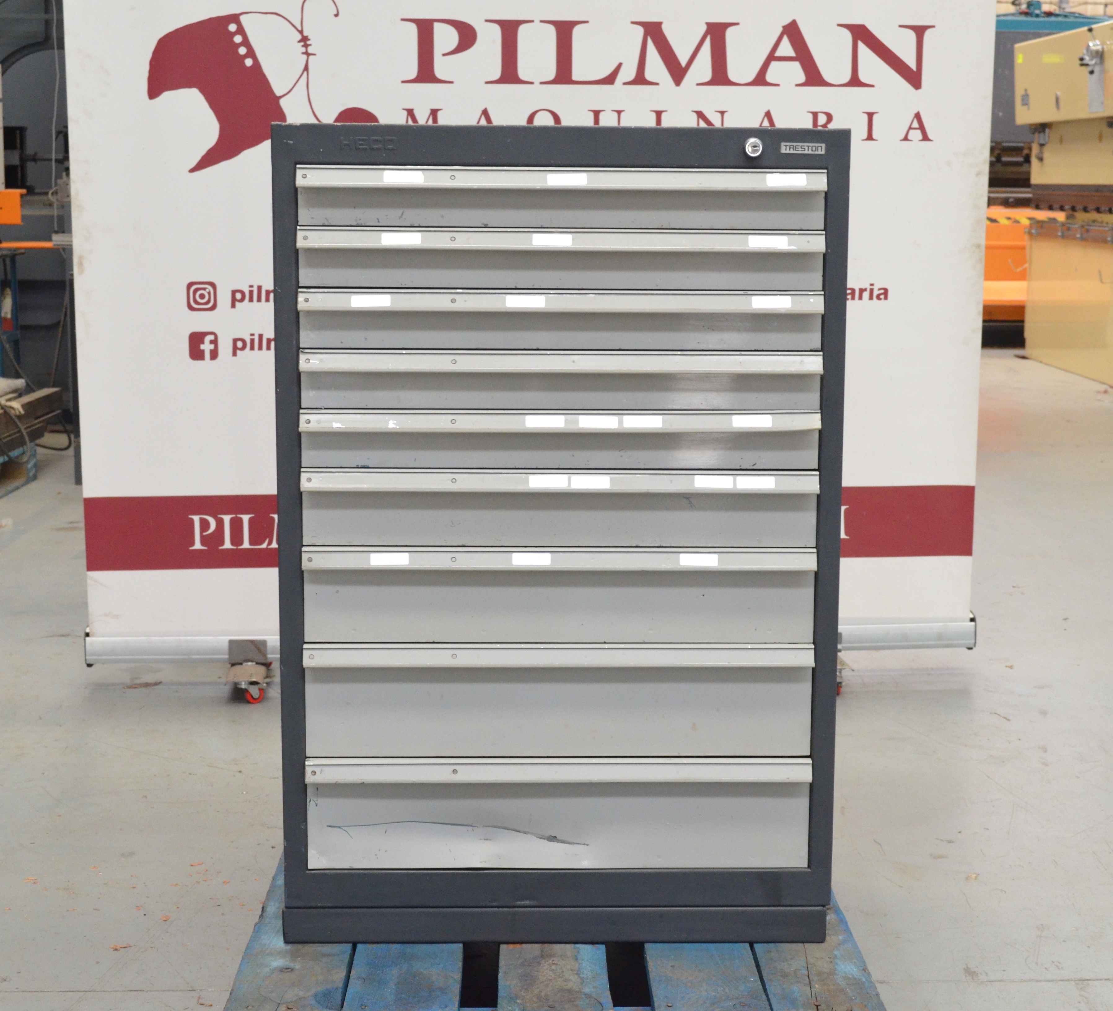 Usado Armario con cajones metalico Heco 710x700x1050(h)mm