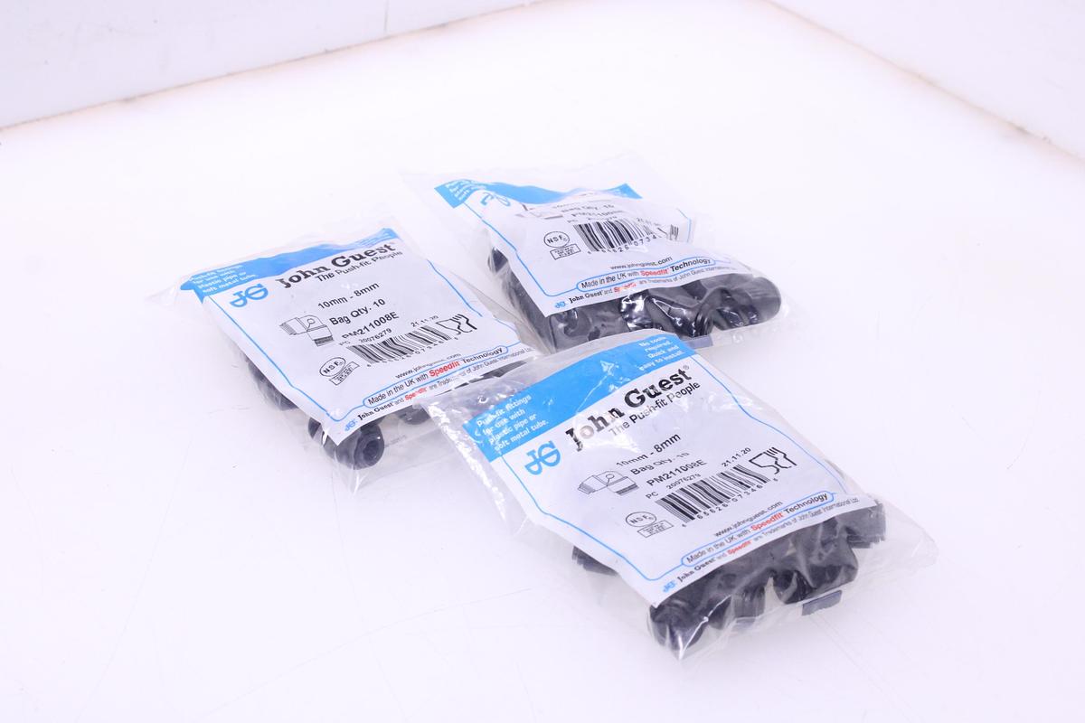Usado Racores John Guest PM211008E 10mm - 8mm - 30 Unidades