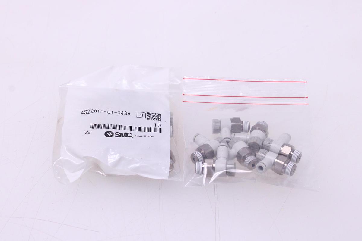 Usado Racores Regulador Caudal M4 + Rosca 1/8" - 20 Unidades SMC AS2201F-01-04SA