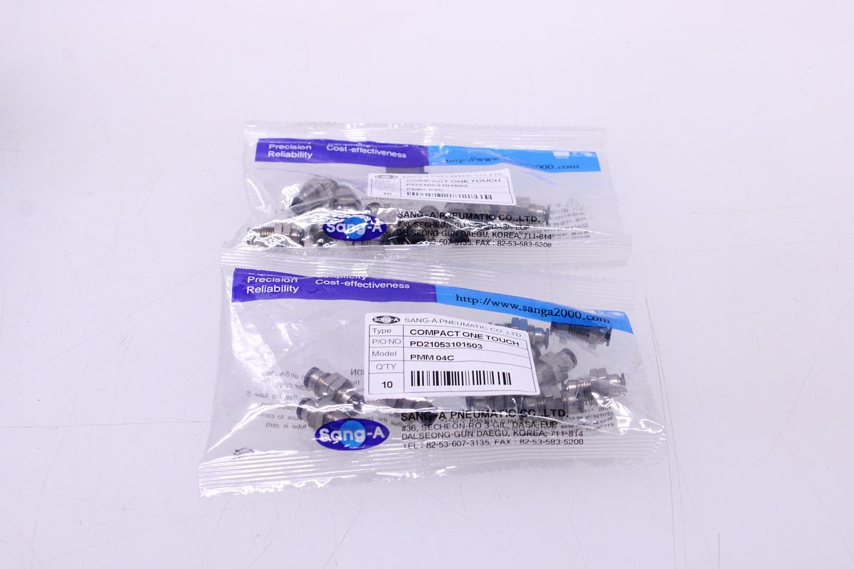 Usado Racores Pasamuros M4 + Rosca M10 x 1.0P - 20 Unidades Sang-A PMM 04C