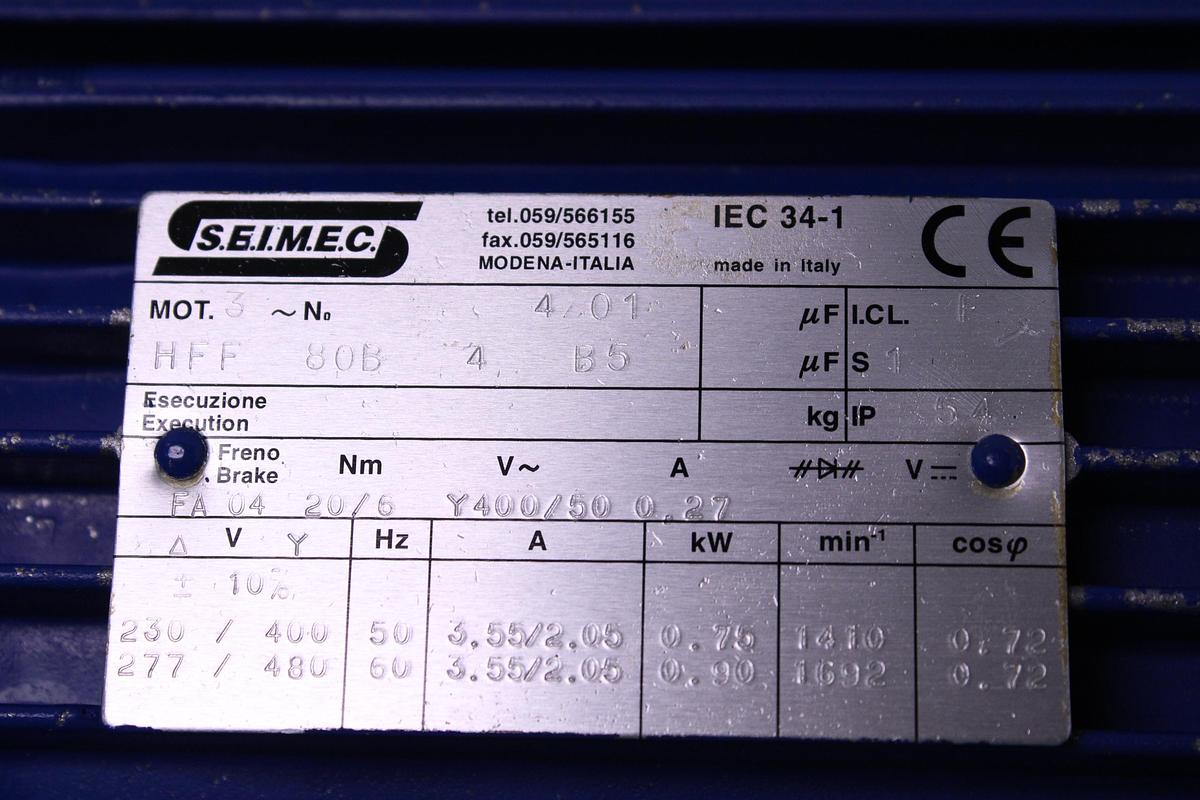 Usado Motorreductor SEIMEC HFF 80B4B5