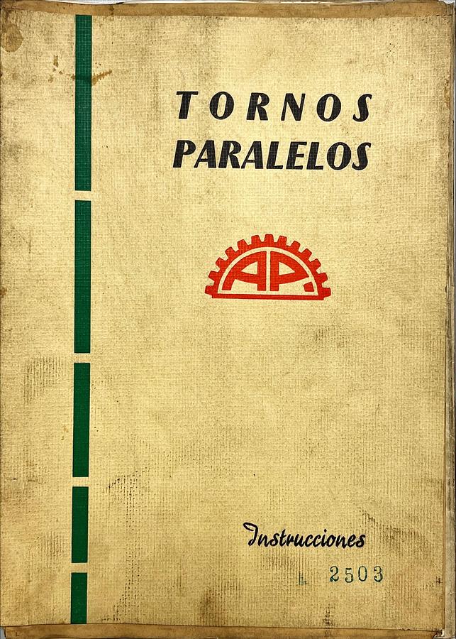 Usado Manual Instrucciones Torno Paralelo AP E2-300