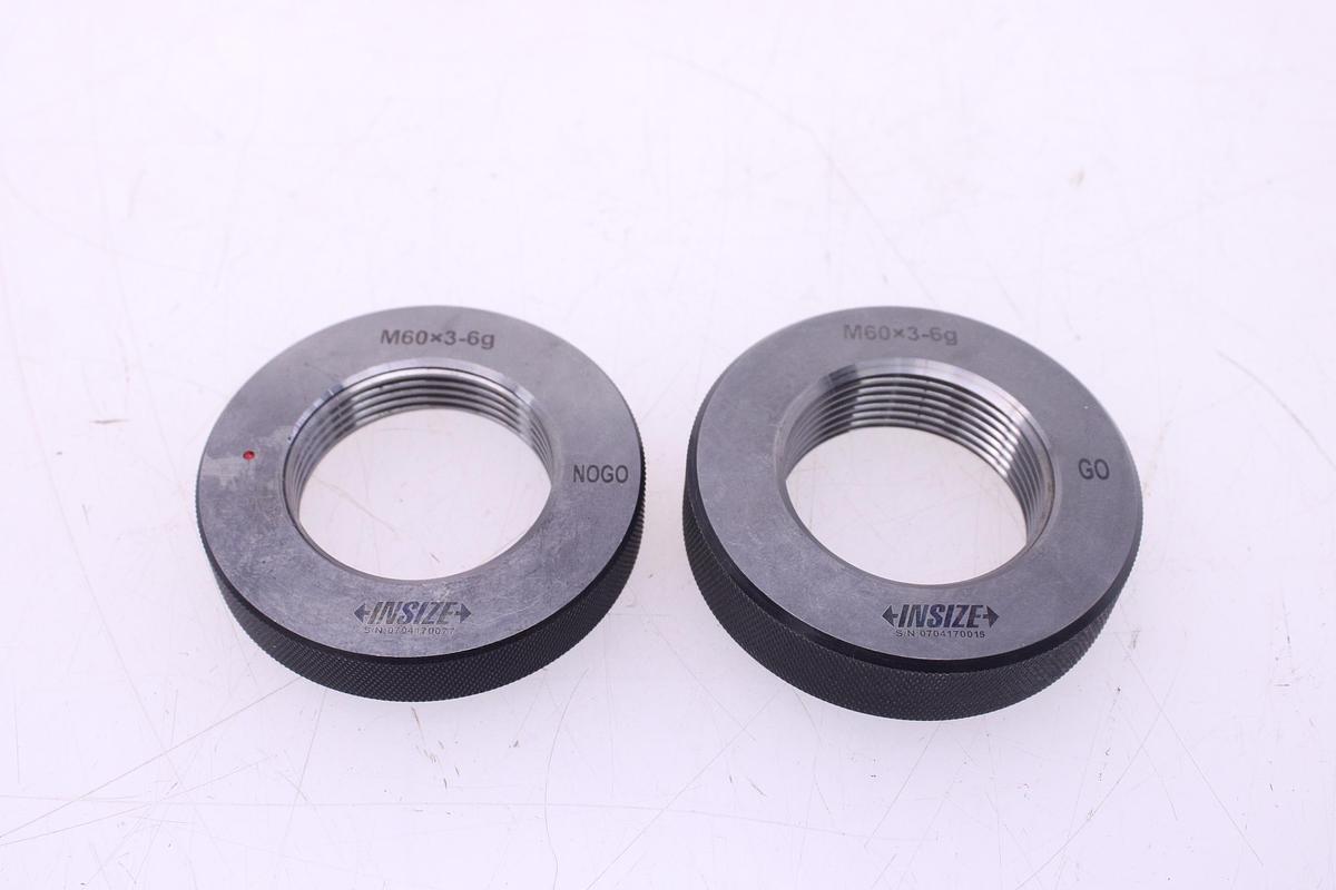 Usado Pack Calibre de Anillo fino Métrico INSIZE M60x3 -6g