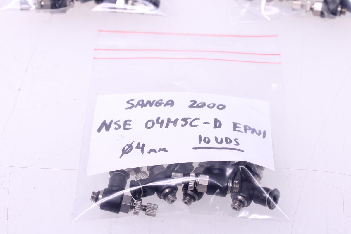 Usado Racores Codo Regulador Caudal M4 + Rosca M5 - 30 Unidades Sang-A NSE 04M5C