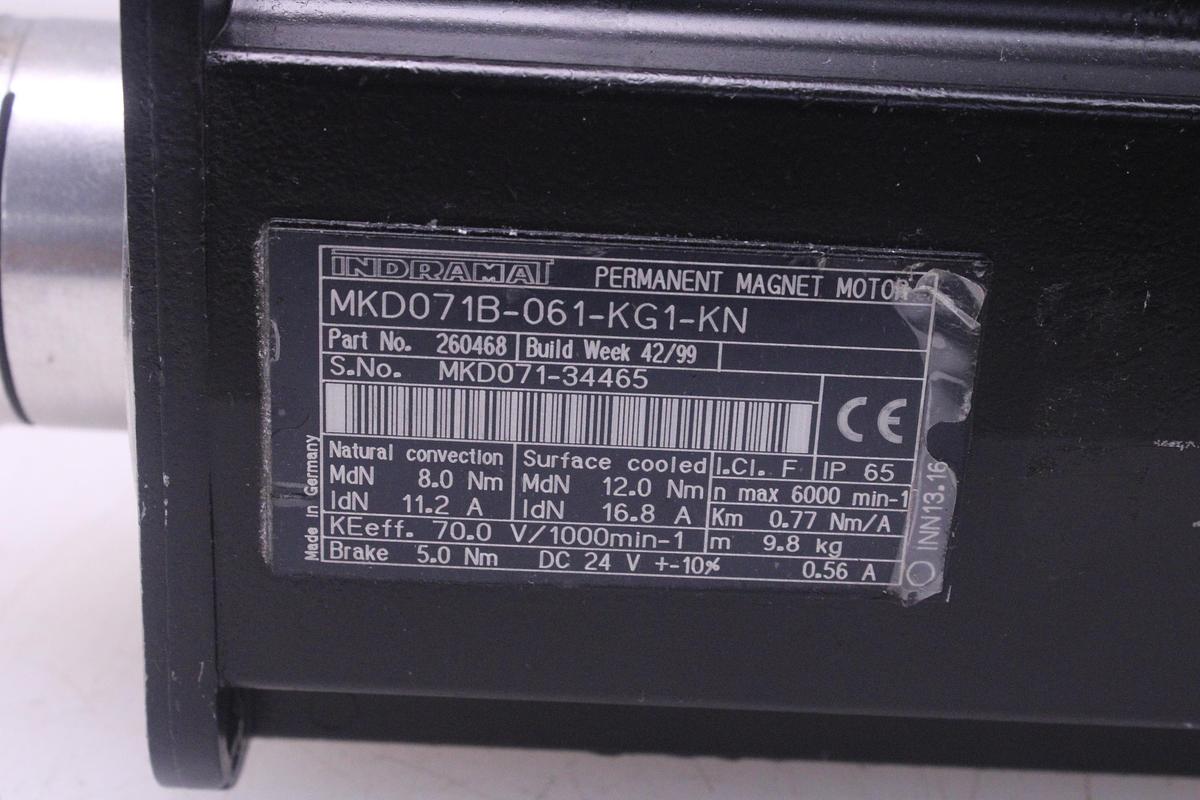 Usado Servomotor Indramat MKD071B-061-KG1-KN