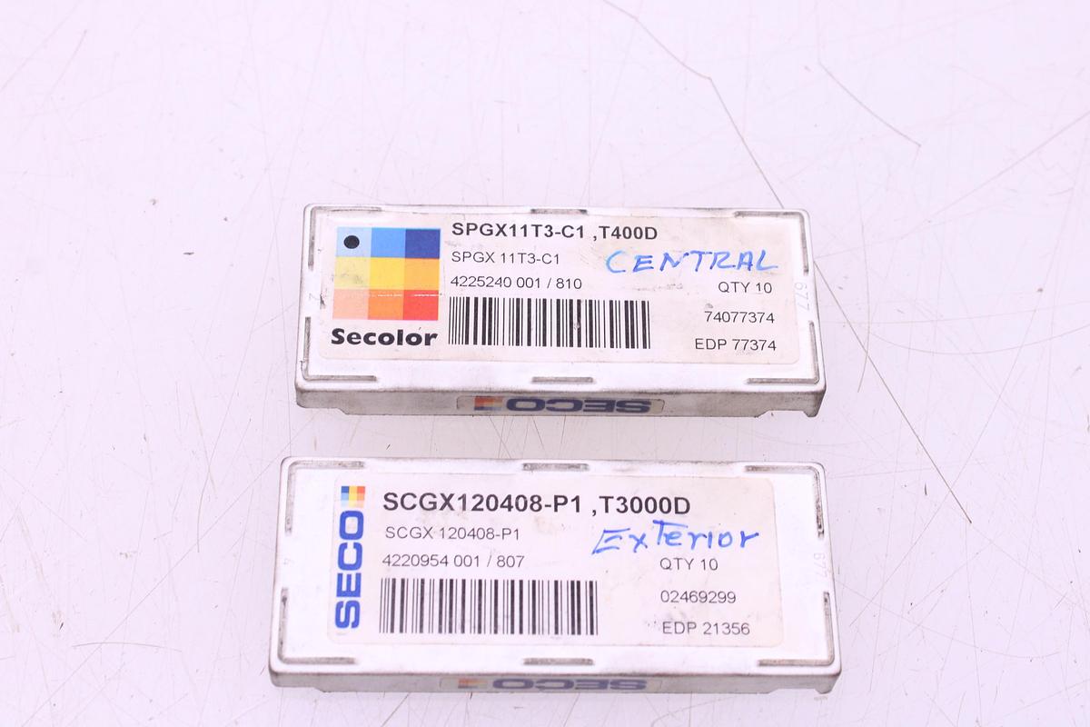 Usado Broca Portaplaquitas SECO SD502-35-70-40R7 + Widias SPGX11T3 / SCGX120408