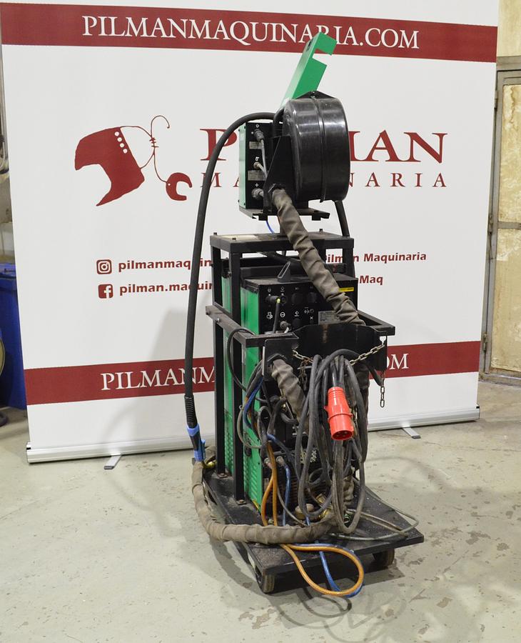 Usado Maquina soldar mig pulsada Praxair - Ewm Phoenix 400 con devanadera Phoenix Drive 4L