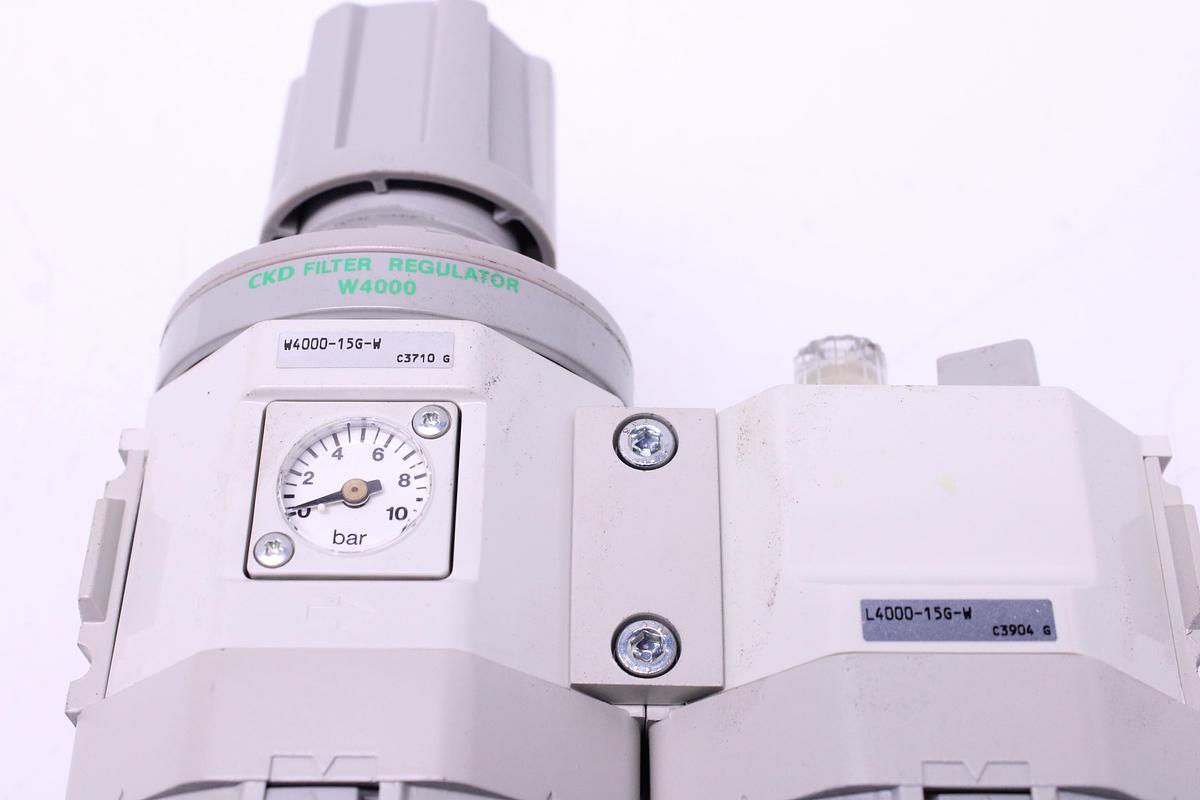 Usado Linea Filtro CKD W4000-15G-W + Lubricador L4000-15G-W
