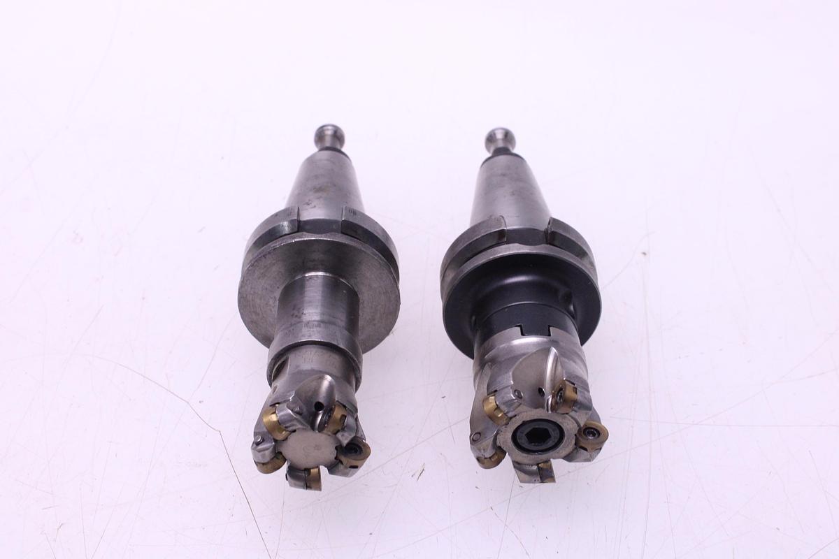 Usado Fresas Portaplaquitas Cono ISO40 SECO R220.291-0050-06.5A / R217.29-1642 + Widias RPHT1204M0T