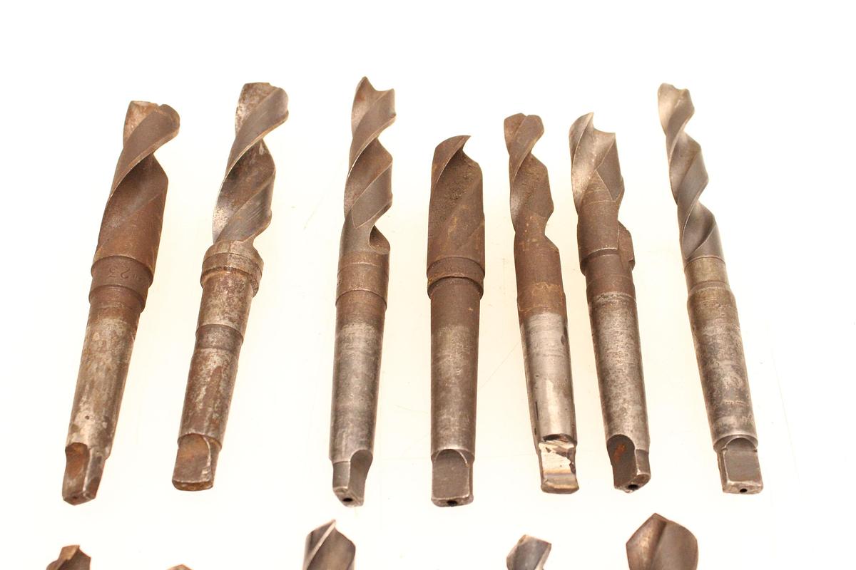 Usado  13 Brocas cono morse MT2 - 14,50 hasta 23 mm