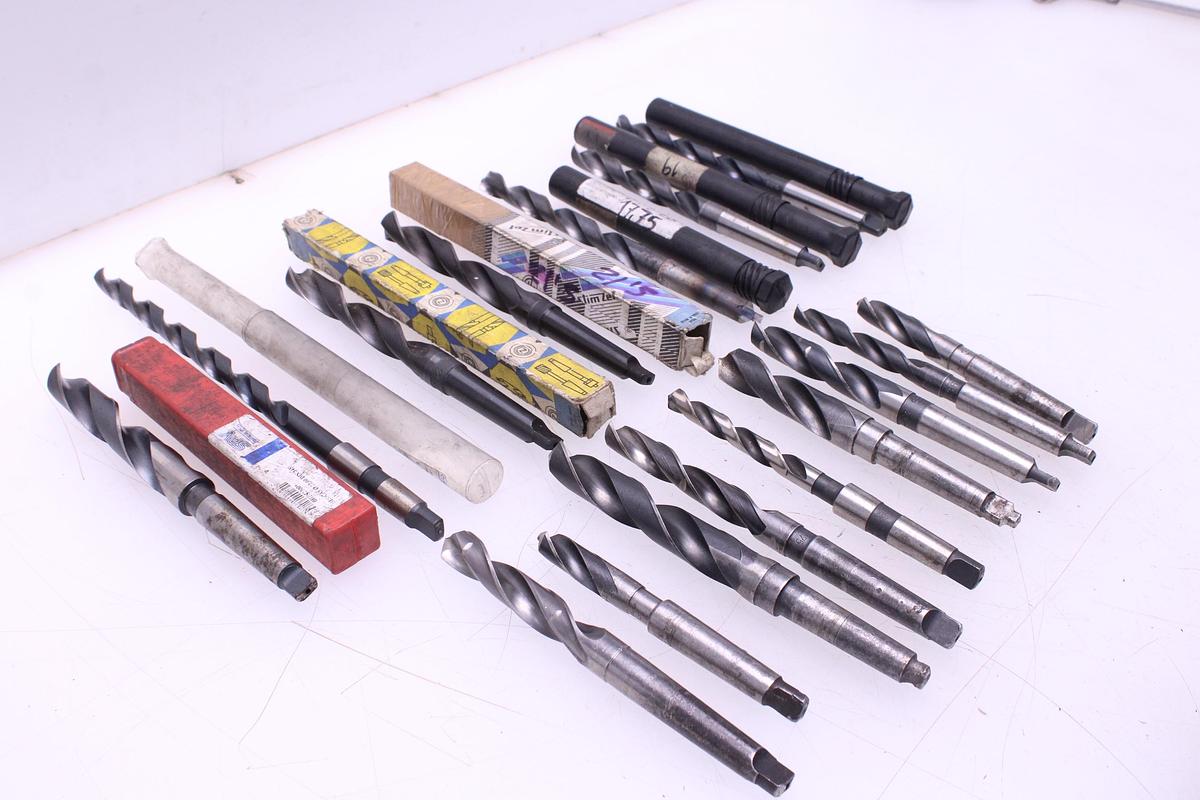 Usado Lote Brocas Taladro 15-23 mm Mango Cónico MT2 - 16 Unidades