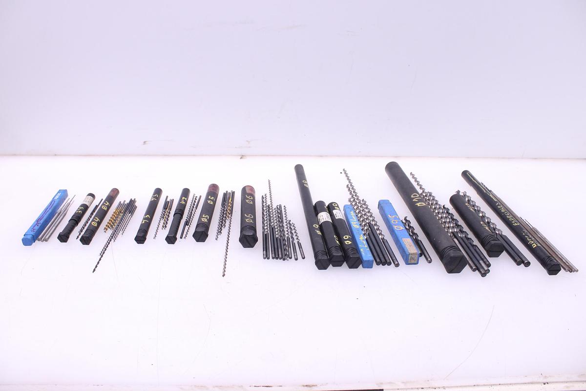 Usado Lote Brocas Largas de 1,5mm a 12mm de diámetro