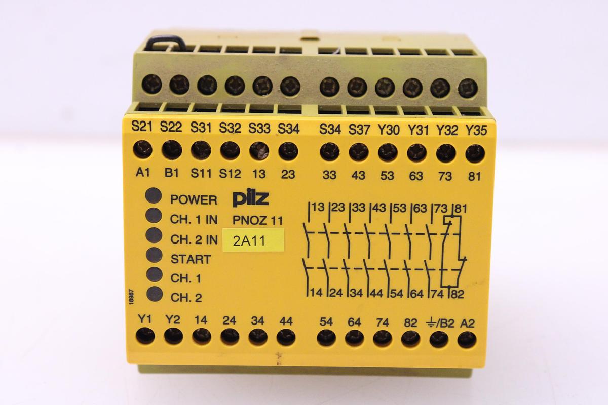 Usado Relé de Seguridad Pilz PNOZ 11 24VAC 24VDC 7n/o 1n/c
