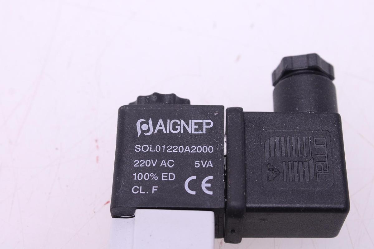 Usado ElectroVálvula Neumatica Biestable AIGNEP 01VS150003 5/2 1/4