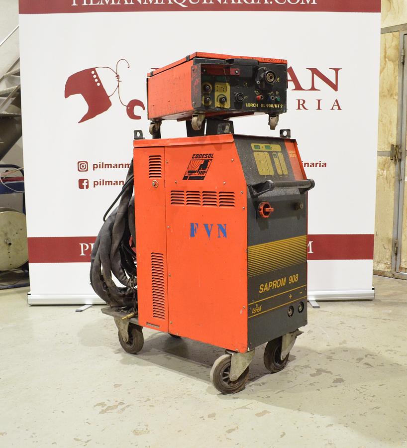 Usado Maquina soldar hilo pulsada Lorch Saprom 908 con devanadera Lorch KL 900-BT 2