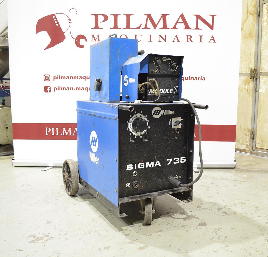 Usado Maquina soldar hilo Miller Sigma 735 con devanadera Module 1