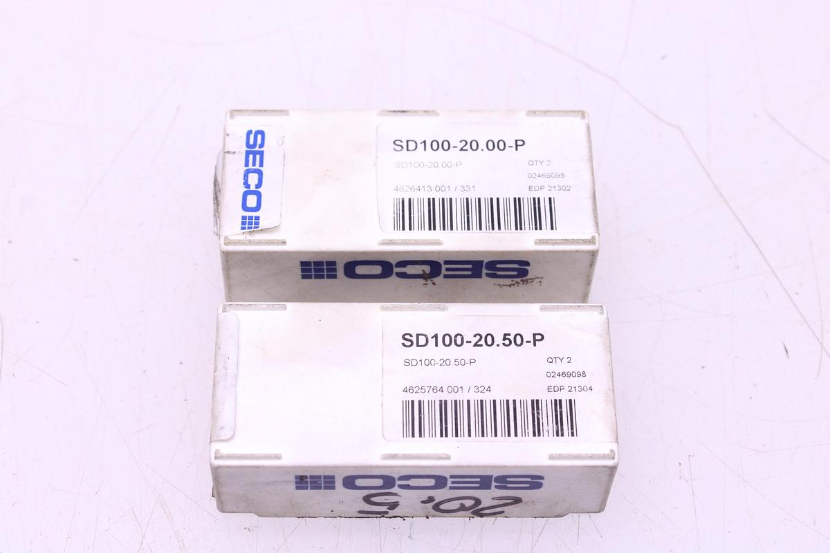Usado Broca Portaplaquitas SECO SD103-20.00-21.99-75-25-R7 + Widias SD100-20.00-P / SD100-20.50-P