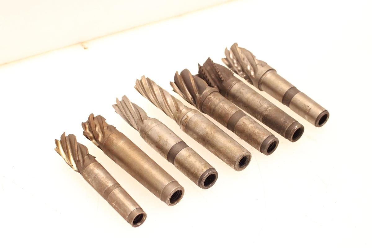 Usado Lote de Fresas con Mango Cilíndrico - 7 Unidades