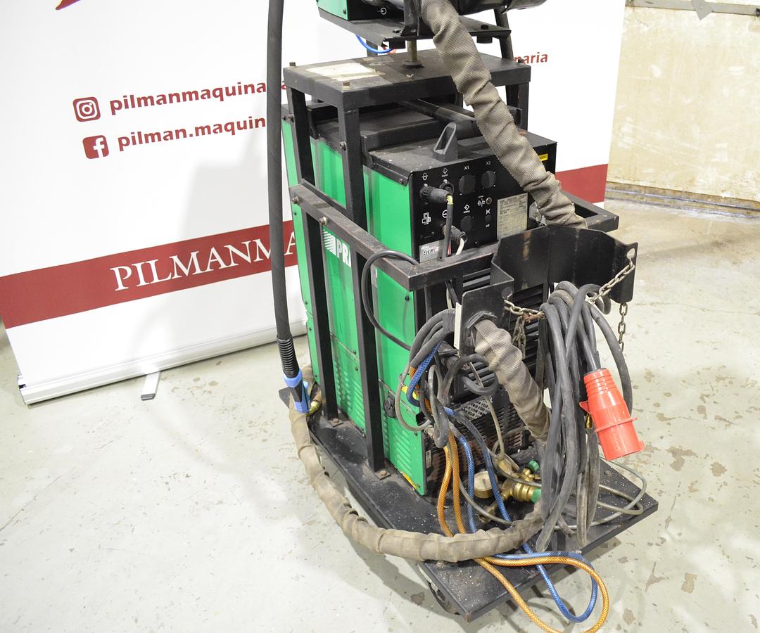 Usado Maquina soldar mig pulsada Praxair - Ewm Phoenix 400 con devanadera Phoenix Drive 4L